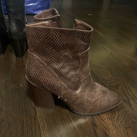 Faux Snake Skin Boots - Picture 2 of 6